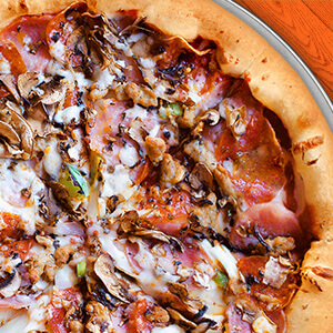 The Works pizza